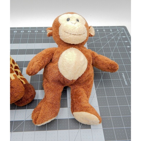 Ty Pluffies Tylux Giraffe Monkey Beanbag Terry Plush Stuffed Animal Pair - Picture 5 of 13